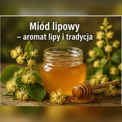 Miód lipowy o złocistej barwie